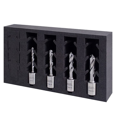 Holemaker Technology HMT HSS SilverMax Weldon Twist Drill InsertFoam Set, 1/4, 5/16, 3/8, 7/16, 1/2'' 201075-SET1